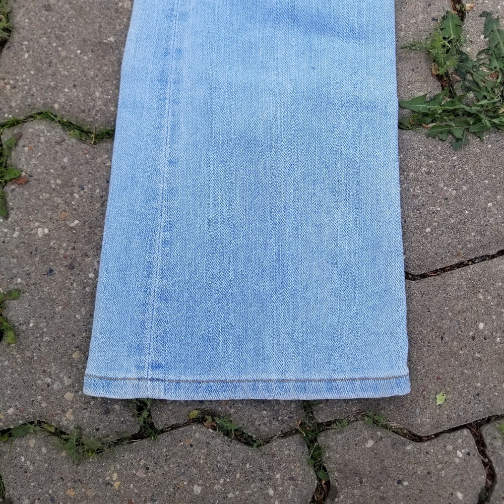 Y2K Levi Too Superlow Stretch bell bottom flare jeans light blue 9 - Picture 6 of 15